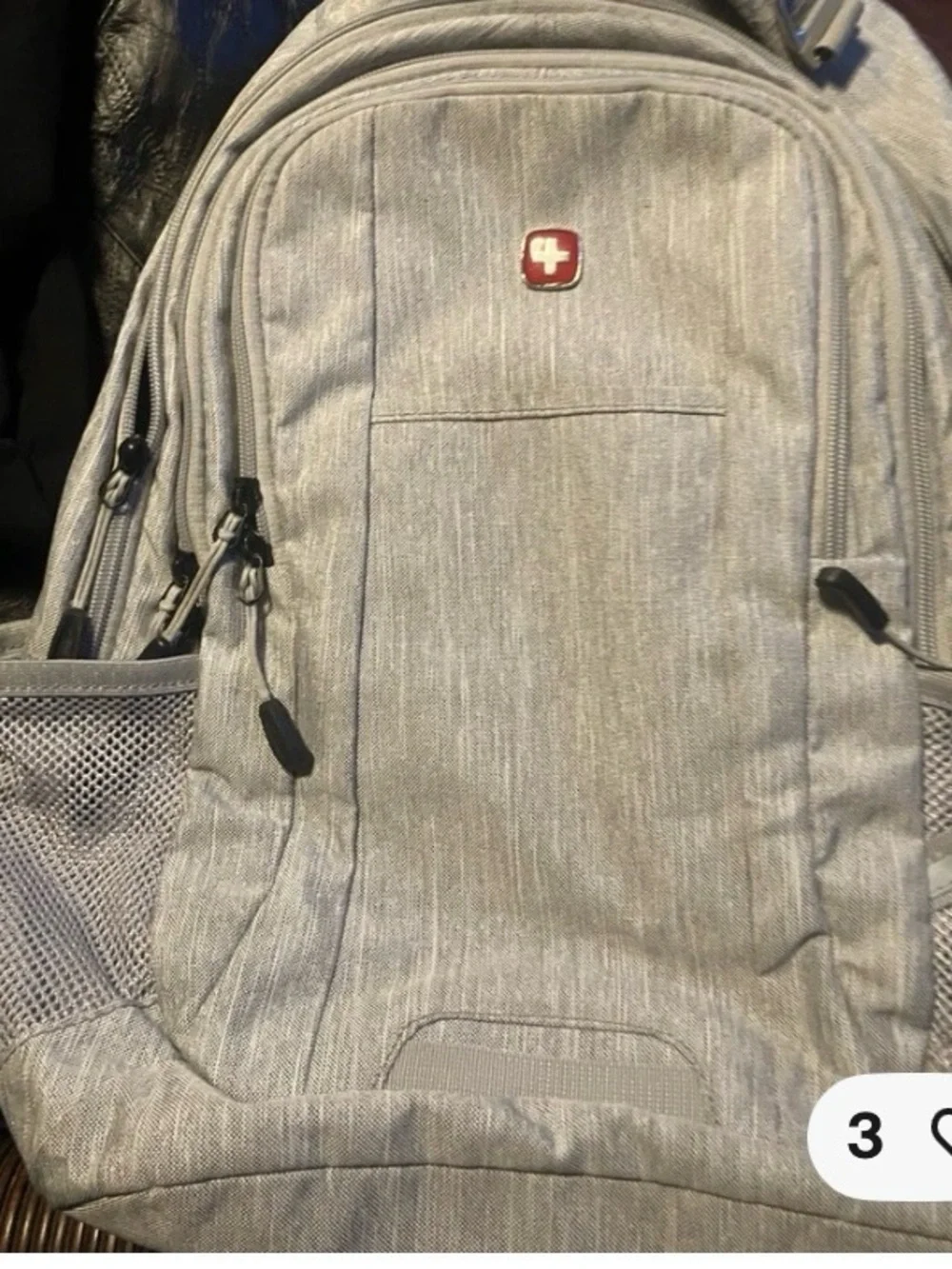 NWOT Swiss tech back pack /laptop bag . Light gray medium sized adult